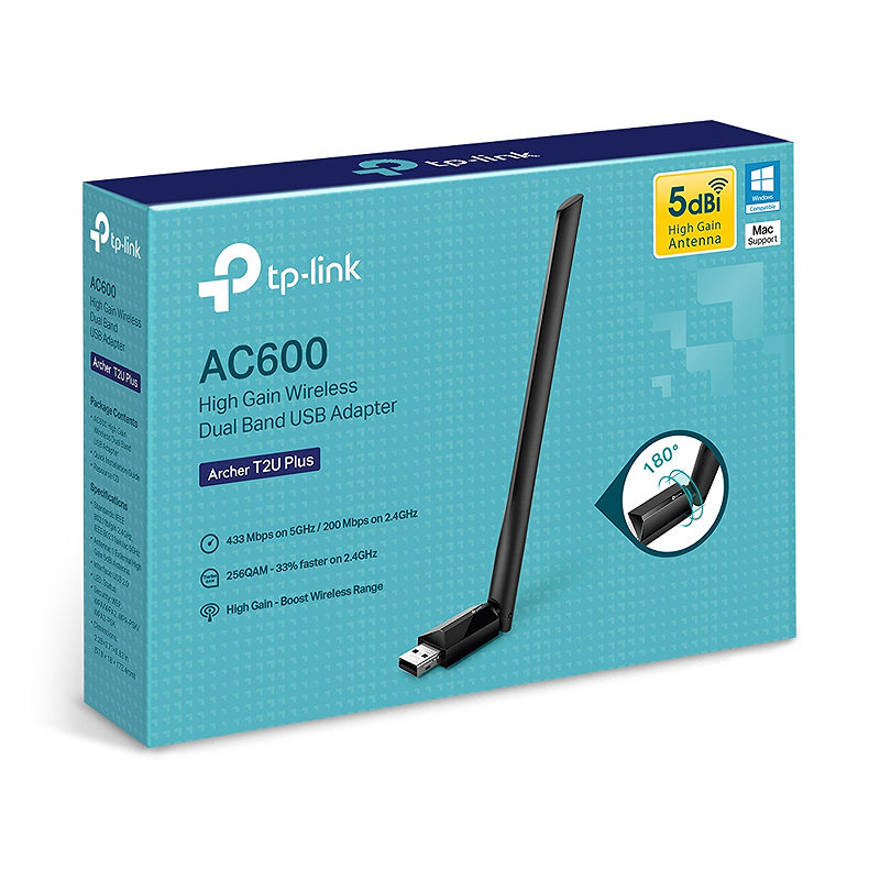 TP-Link Archer T2U Plus Intern WLAN 600 Mbit/s - Billede 4